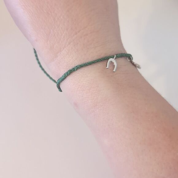 797 Pura Vida‎ Green Charm Multi Strand Adjustable Slider Bracelet - Picture 2 of 4